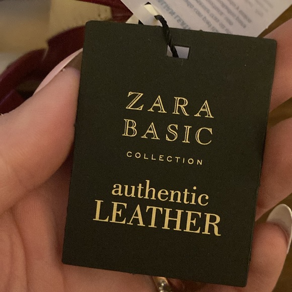 Zara basic authentic Italian leather red heels new with tags - Picture 8 of 8